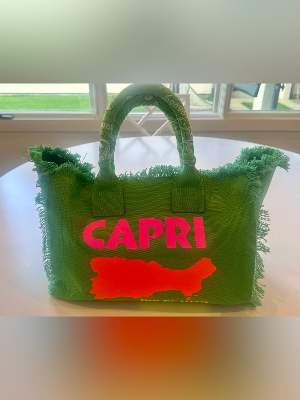 Brand New Never been used canvas front bag with Capri Logo